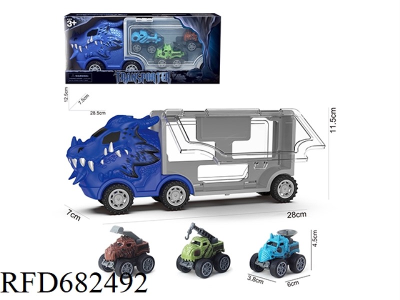 WARCRAFT DRAGON STORAGE CAR +3 ENGINEERING DINOSAUR CARS