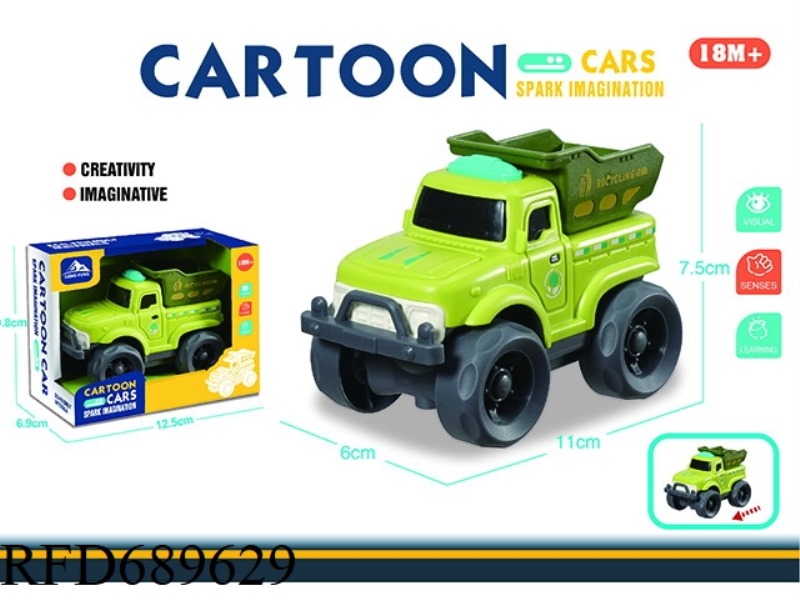 SLIDING BIGFOOT OFF ROAD VEHICLE/SANITATION VEHICLE/CARTOON VEHICLE