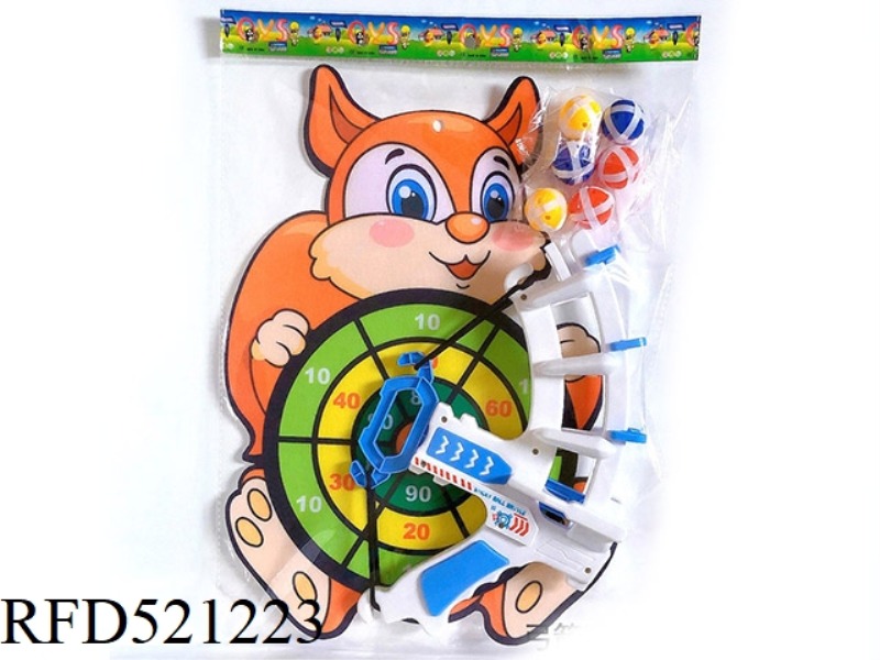 SHOOTING BOW AND ARROW WITH LOOSE MOUSE TARGET STICKY BALL HOOK