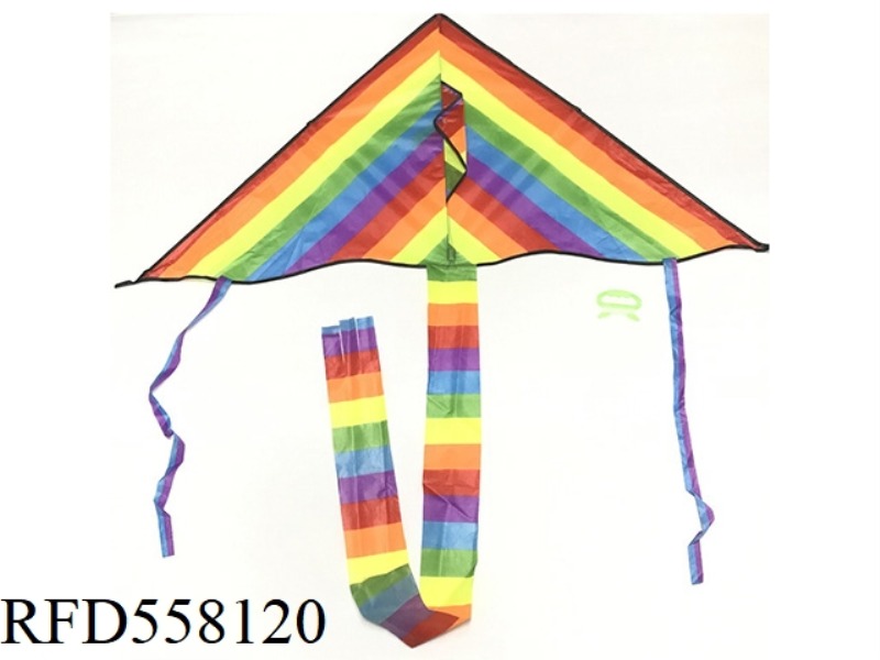 140CM WIDE COLORFUL KITE WITH BLACK EDGE AND TAIL