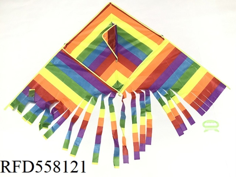 133CM WIDE MULTICOLOURED MULTI-TAIL KITE