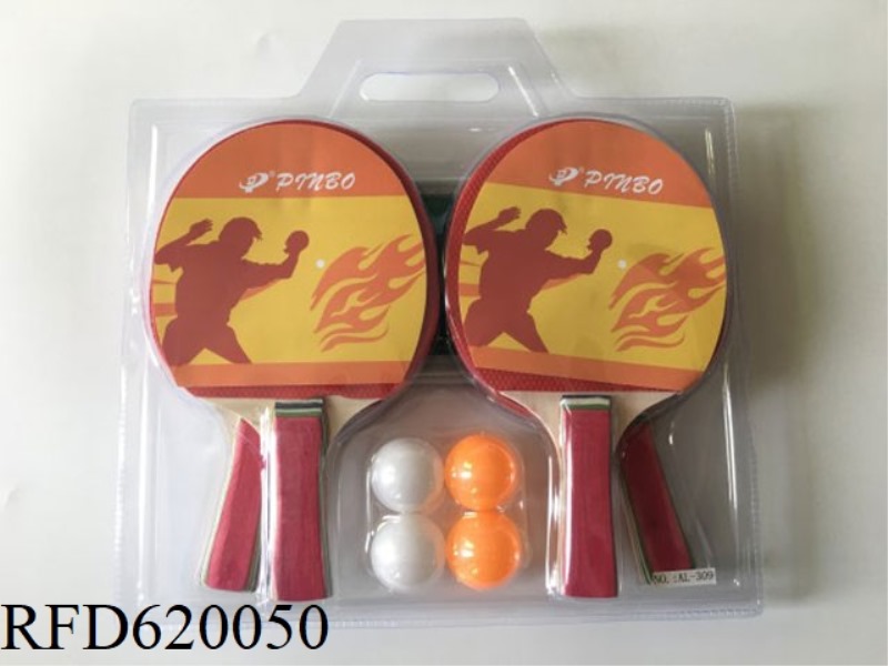 TWO TABLE TENNIS RACKET SETS WITH 4 BALL NETS FOR ADULT STUDENTS TO PRACTICE PORTABLE INDOOR AND OUT