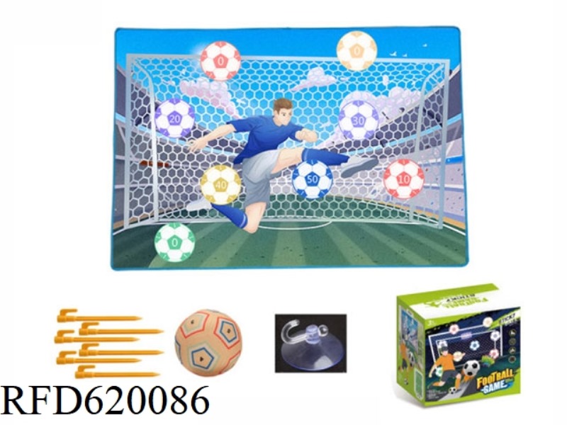 INDOOR OUTDOOR SPORTS PUZZLE TOY FOOTBALL MAT BLUE