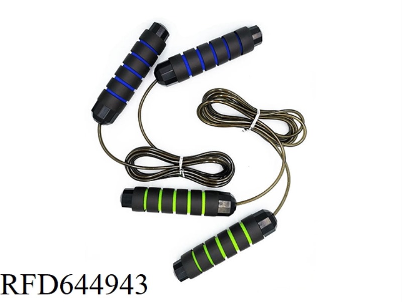 EVA HANDLE COMPETITION FITNESS PVC WIRE ROPE BEARING SKIP ROPE (HANDLE 15CM)