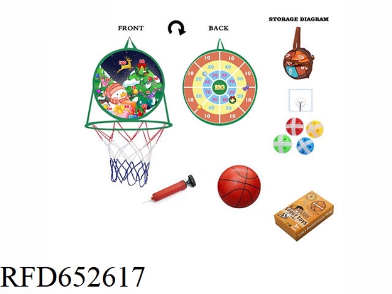 DOUBLE SIDED FUNCTIONAL SHOOTING BOARD (FRONT SHOOTING, BACK ADHESIVE TARGET)/CHRISTMAS