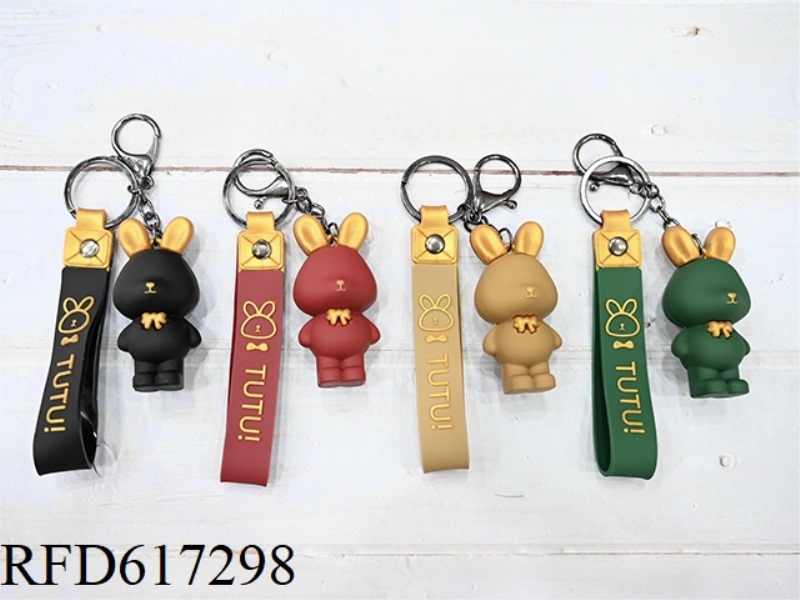 RABBIT KEYCHAIN WITH LONG EARS