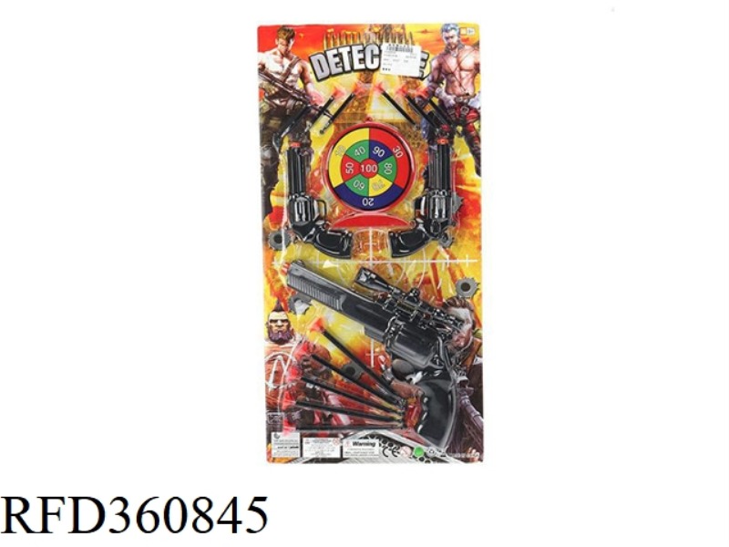 3 PISTOL SOFT BULLETS WITH TARGET