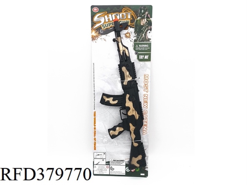 AK BLACK CAMOUFLAGE GOLDEN FLINT GUN