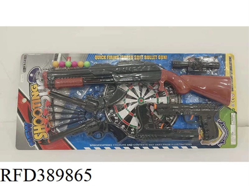 BLACK: LONG TOLIVE, PISTOL, DOUBLE SMALL REVOLVERS