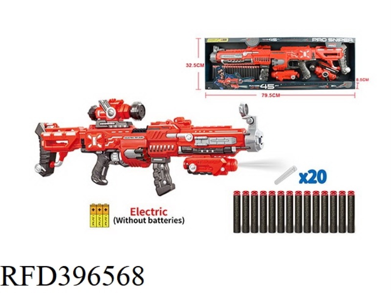 ELECTRIC SOFT BULLET GUN (LIGHT, 10-ROUND REVOLVER)