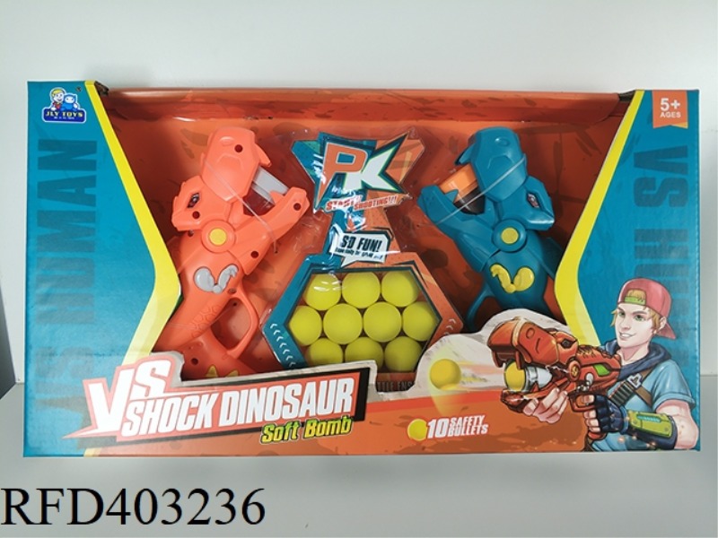 BATTLE DINOSAUR GUN WITH 10 BALLS
