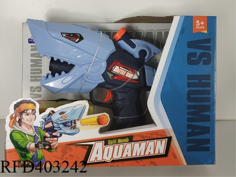 DINOSAUR SOUND AND LIGHT GUN WITH 6 SOFT BULLETS