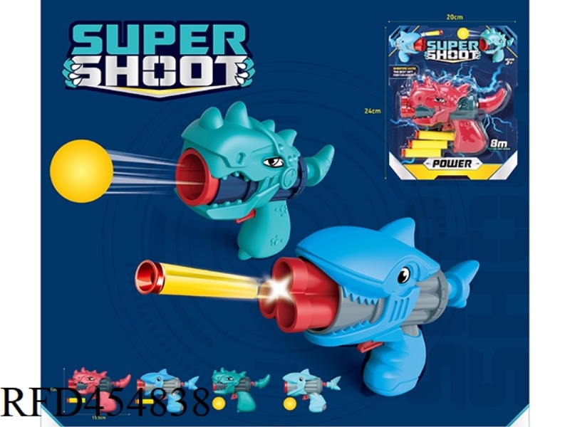 DINOSAUR / SHARK SOFT BULLET GUN, BALL