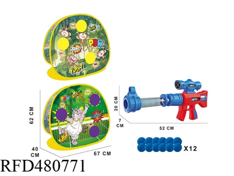 SHOOTING GAME STAND (HIPPO MONKEY 2 IN 1)
