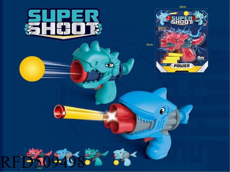 DINOSAUR/SHARK SOFT BULLET GUN, BALL