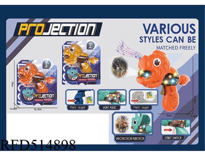 CARTOON LION SOUND & LIGHT GUN WITH PROJECTION (ELECTRIC INCLUSIVE)