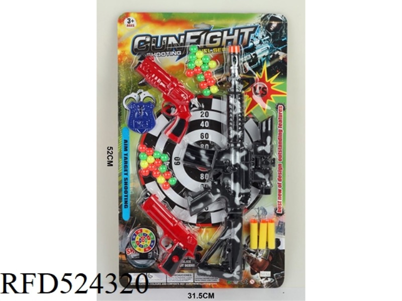 THE POLICEMAN SET UP A TABLE TENNIS SOFT GUN