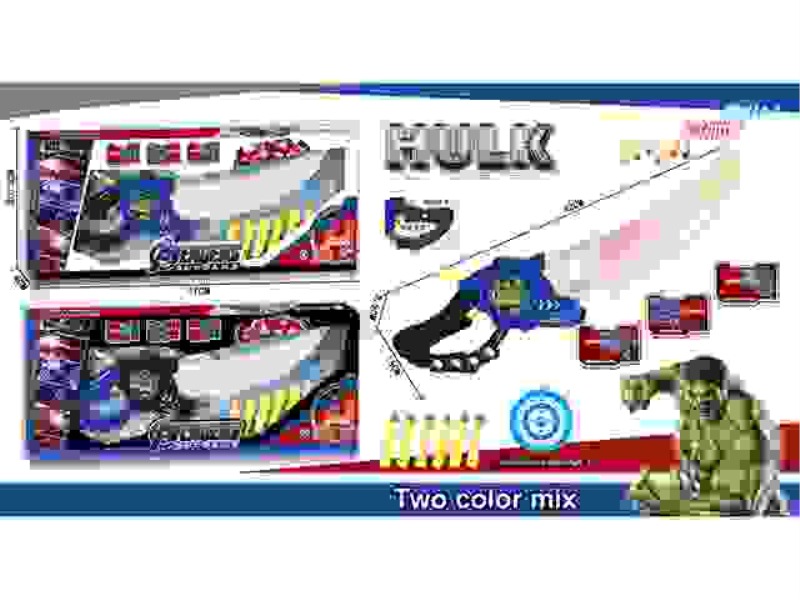 HULK SOFT ELASTIC KNIFE (ACOUSTO-OPTIC VERSION) WITH LIGHTING AND MUSIC, INCLUDING 3 AG13 TABLETS.