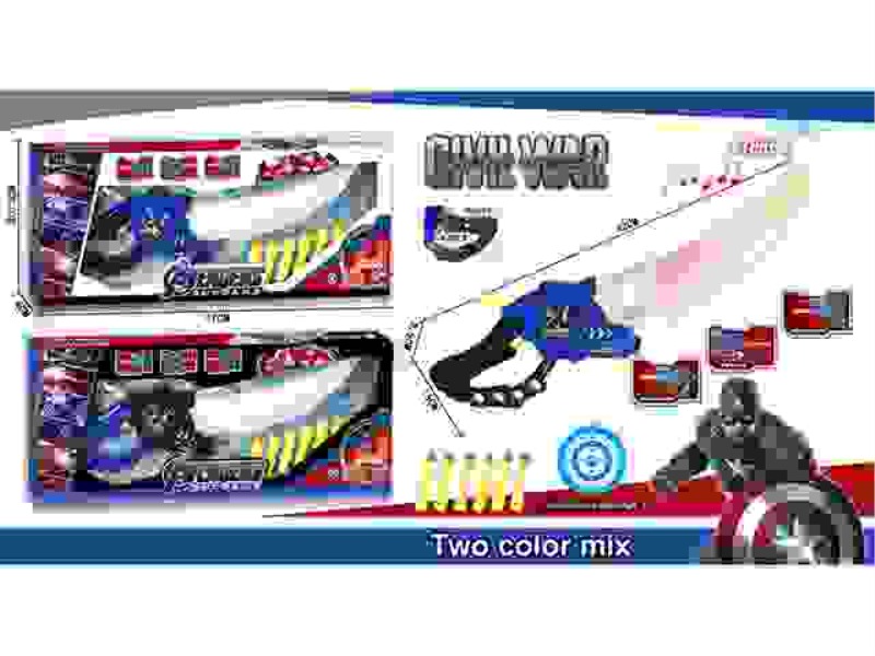 CAPTAIN AMERICA SOFT BULLET KNIFE (ACOUSTO-OPTIC VERSION) WITH LIGHTING AND MUSIC, INCLUDING 3 AG13