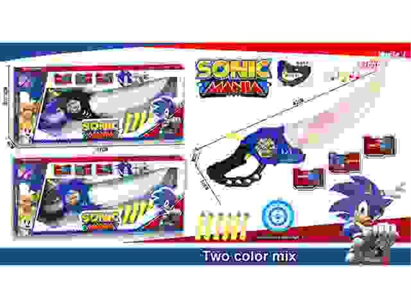 SONIK SOFT ELASTIC KNIFE (ACOUSTO-OPTIC VERSION) WITH LIGHTING AND MUSIC, INCLUDING 3 AG13 TABLETS.