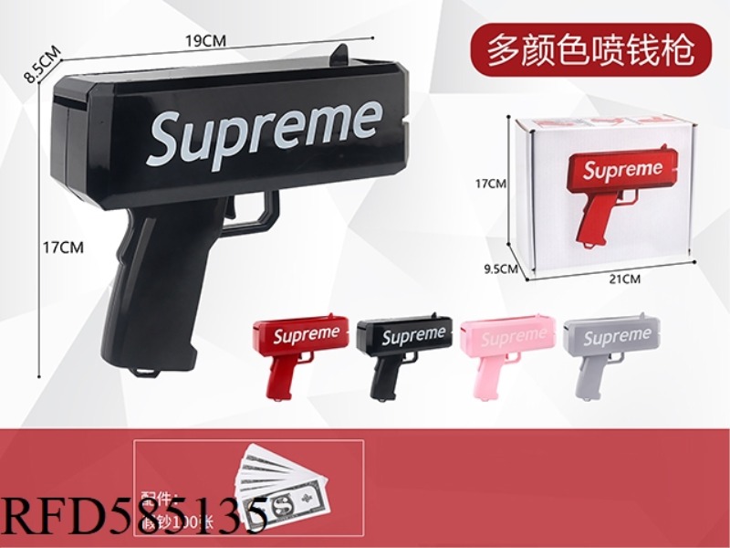 NEW BLACK SUPREME MONEY GUN +100 NOTES