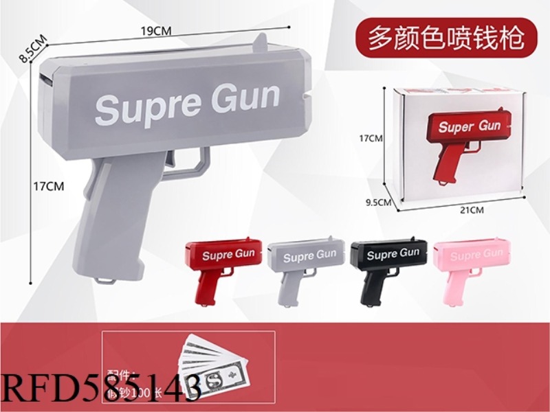 THE NEW GRAY SUPER GUN GUN WITH A NOTE.