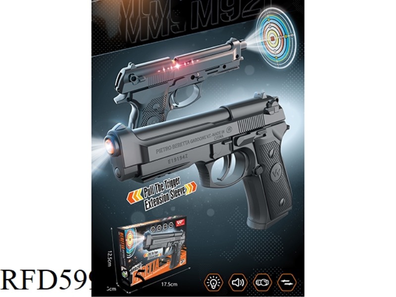 BERETTA M92 PROJECTION LIGHT MUSIC GUN