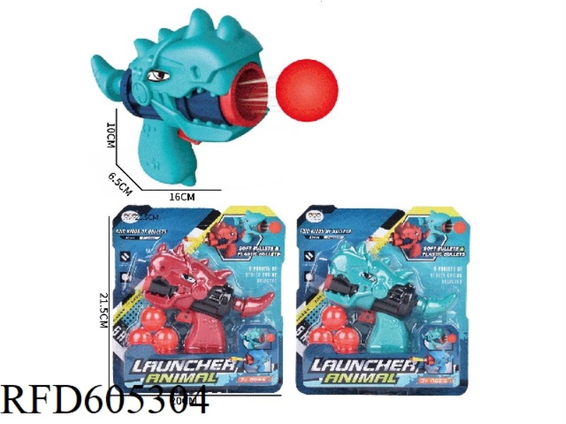 DINOSAUR TABLE TENNIS GUN WITH 3 BALLS