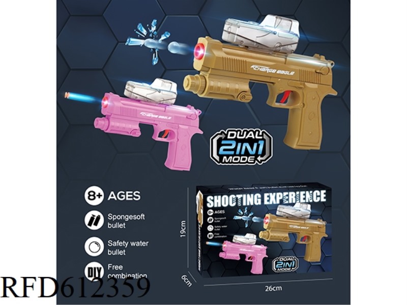 DESERT EAGLE MANUAL TOY GUN WATER BOMB + SOFT BOMB