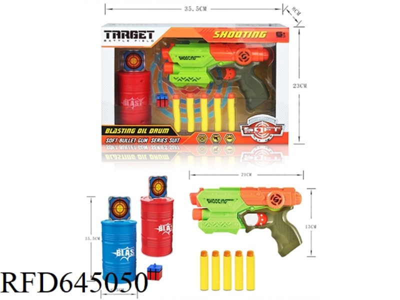 EJECTION, AIR DROP, OIL DRUM TARGET+GUN