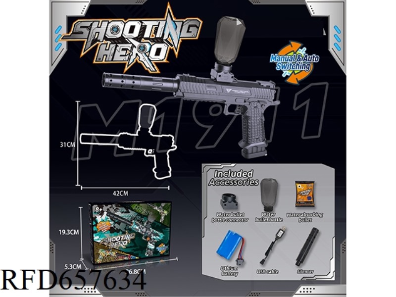 M1911 WAR SPEED VERSION (HAND IN ONE) WATER BOMB GUN