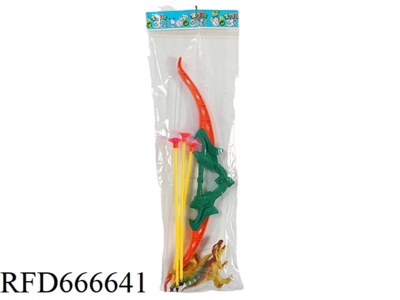 COLORFUL BOWS AND ARROWS, 2 DINOSAURS