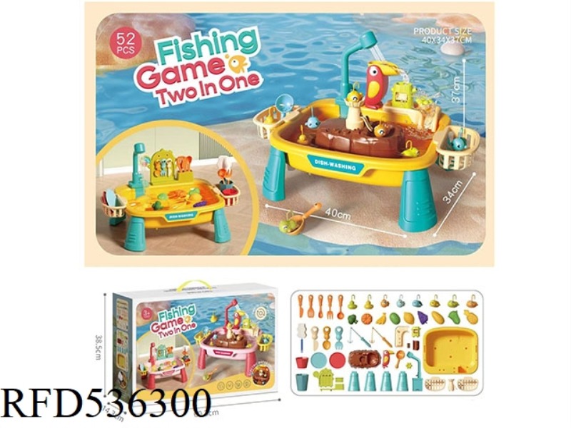 ELECTRIC CYCLE OUT WASH BOWL STATION + FISHING (PINK)(NOT INCLUDE)