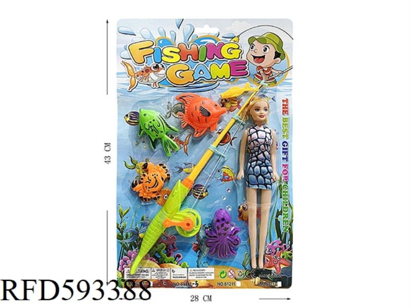 BARBIE WITH MAGNETIC FISHING