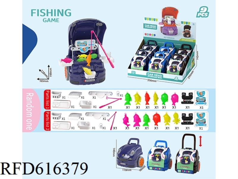 Fishing storage trolley 9PCS