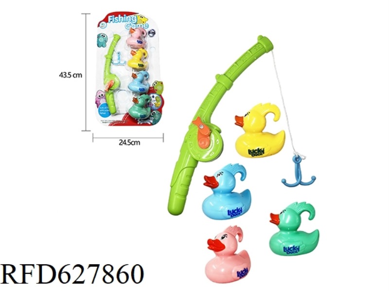 FISHING TOY BOARD GAME SET (6 FISH +26 CARDS)