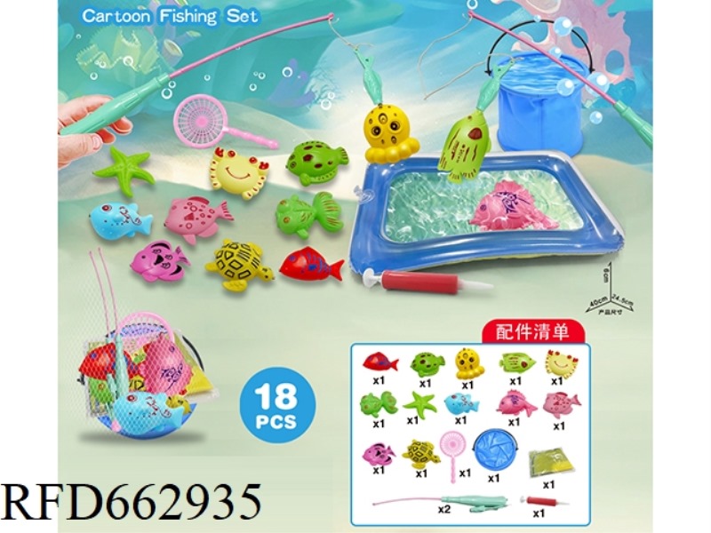 FOLDING FISHING BUCKET + INFLATABLE POOL