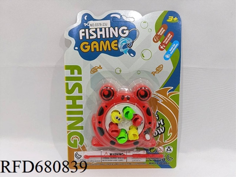 DOUBLE-EYED FROG FISHING WITH HOOK ON CHAIN