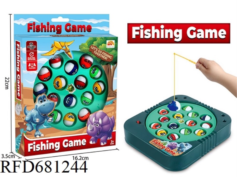DINOSAUR ELECTRIC FISHING PLATE (15 FISH) NEW