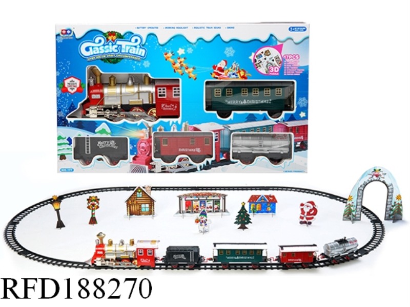 B/O CHRISTMAS TRAIN PATHWAY WITH MUSIC