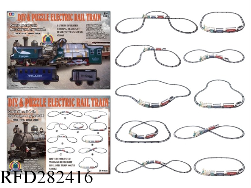 B/O SMOKE LIGHTS TRACK TRAINS WITH LIGHT AND MUSIC
