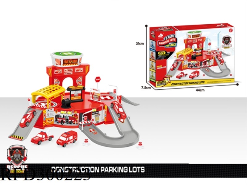FIRE CONTROL PARK WITH CAR 4PCS