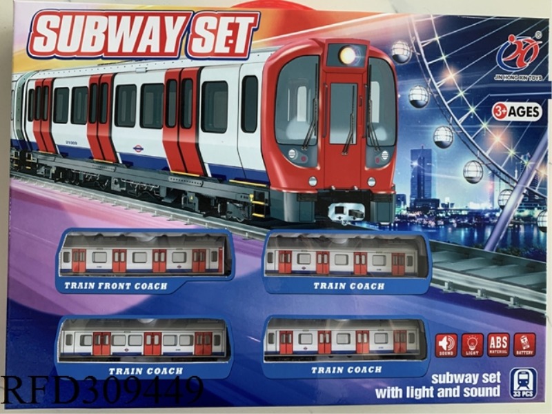 ELECTRIC SUBWAY WITH LIGHT AND MUSIC