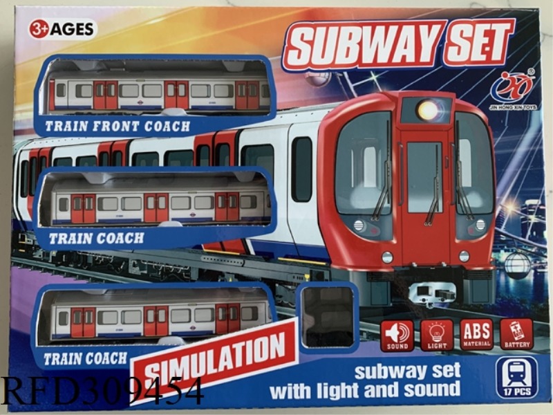 ELECTRIC SUBWAY WITH LIGHT AND MUSIC