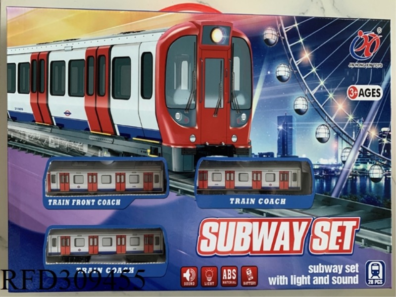 ELECTRIC SUBWAY WITH LIGHT AND MUSIC