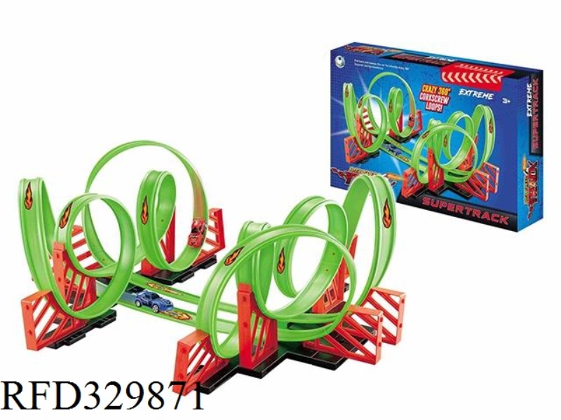 BOOMERANG RACING TRACK SET COMBINATION (WITH 2 CARS)