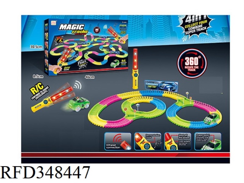 SOMATOSENSORY REMOTE CONTROL COMPETITIVE RACING SOFT TRACK FOUR IN ONE 199PCS