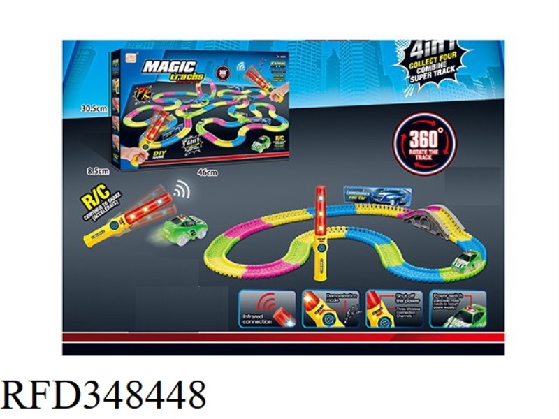 SOMATOSENSORY REMOTE CONTROL COMPETITIVE RACING SOFT TRACK FOUR IN ONE 202PCS