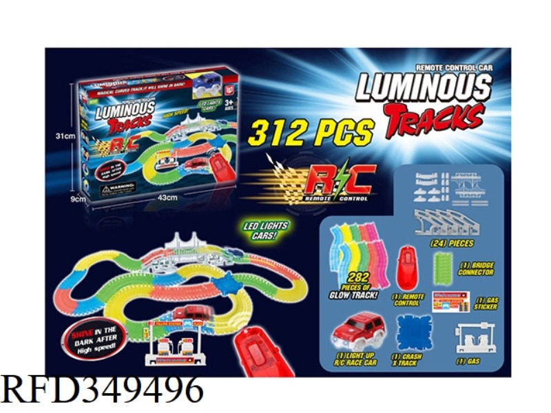 REMOTE CONTROL LUMINOUS ASSEMBLY RAIL CAR (DIY) 312PCS