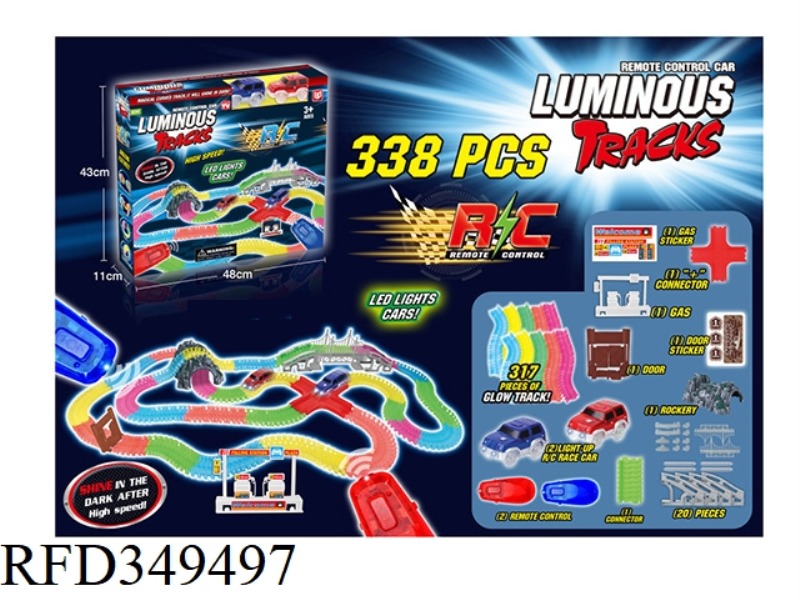 REMOTE CONTROL LUMINOUS ASSEMBLY RAIL CAR (DIY) 338PCS